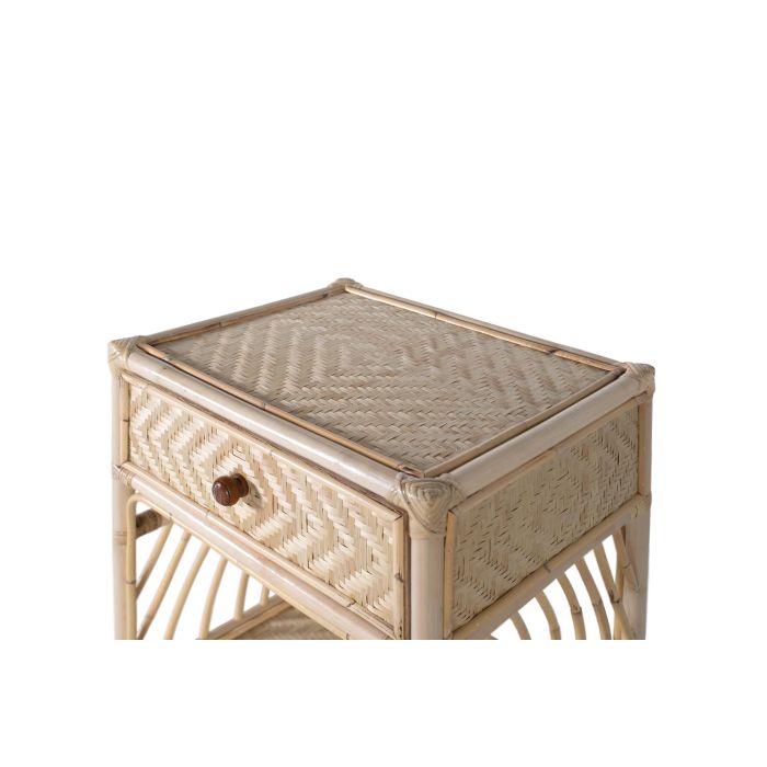 Giner y Colomer Mesita de Noche Rattan Natural 60x50x40 cm 2