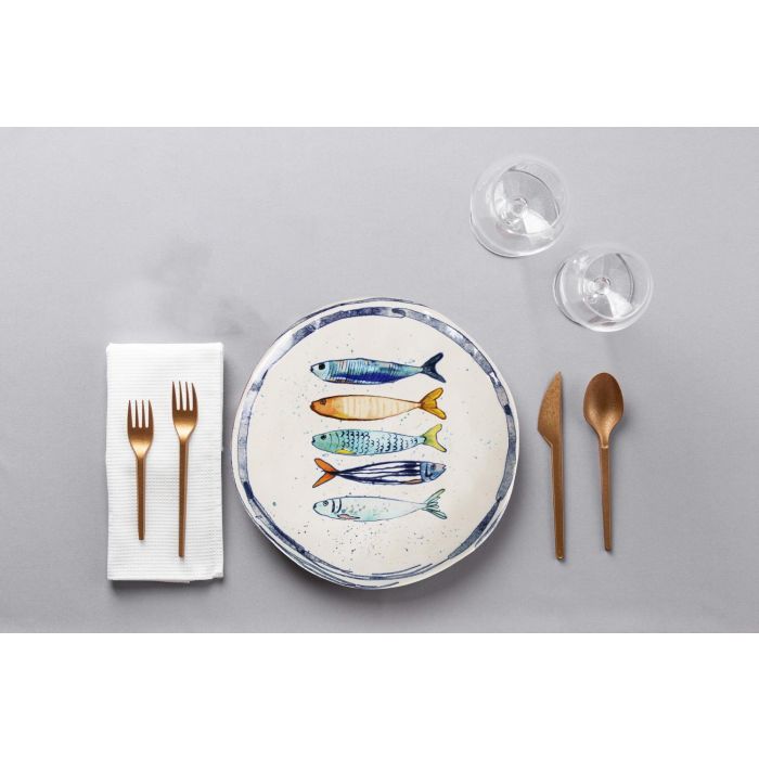 Plato Hondo 21 cm Peixe Iberica Brillo - La Mediterranea (12 Unidades) 1 Plato Hondo 21 cm Peixe Iberica Brillo - La Mediterranea (12 Unidades) 1