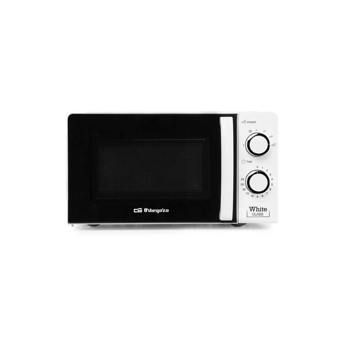 Orbegozo MI 2115 Microondas Sobremesa 700W, 20L Blanco con Temporizador y Descongelación