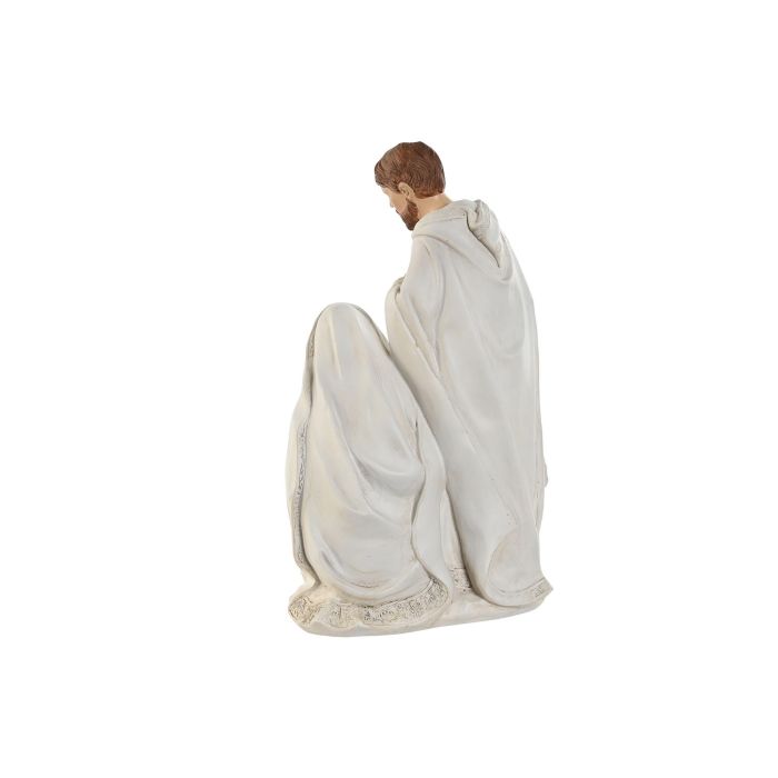 DKD Home Decor Nacimiento Navidad Tradicional Blanco Dorado Resina 11.5 x 26 x 16 cm (2 Unidades) 2