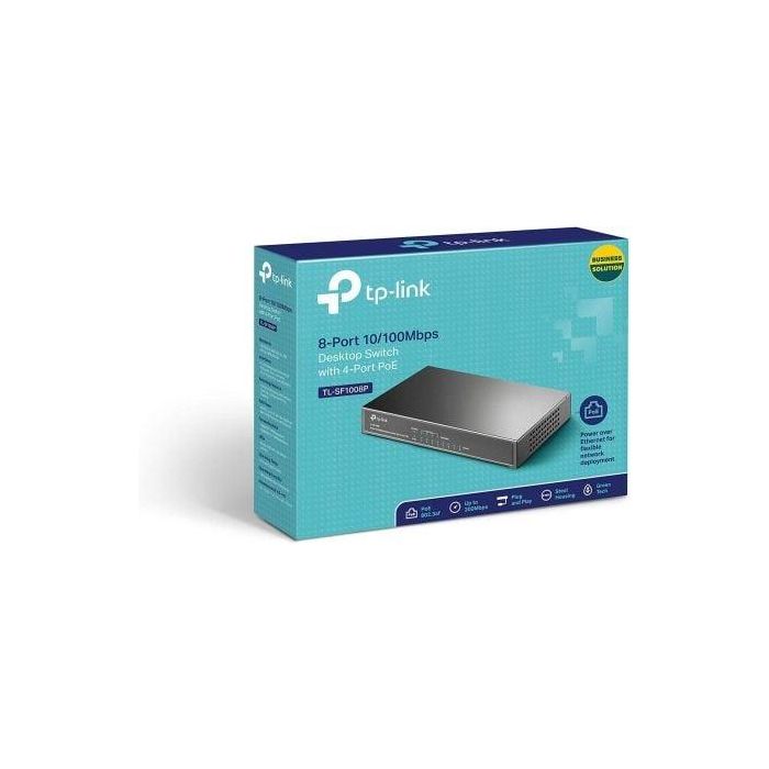 TP-LINK TL-SF1008P No administrado Fast Ethernet (10/100) Energía sobre Ethernet (PoE) Negro 2 TP-LINK TL-SF1008P No administrado Fast Ethernet (10/100) Energía sobre Ethernet (PoE) Negro 2