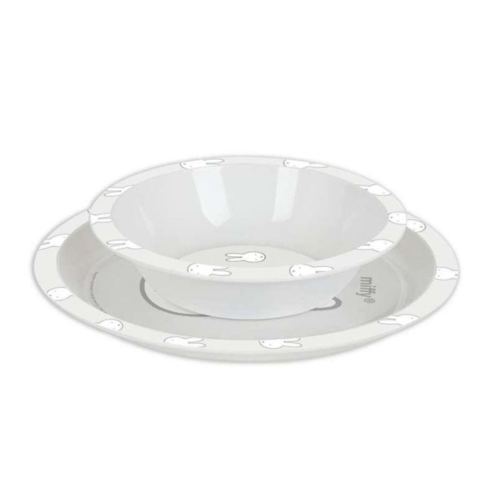 Set De Platos Cubiertos Y Vaso Safta Miffy Menta 260x260x90 mm 5