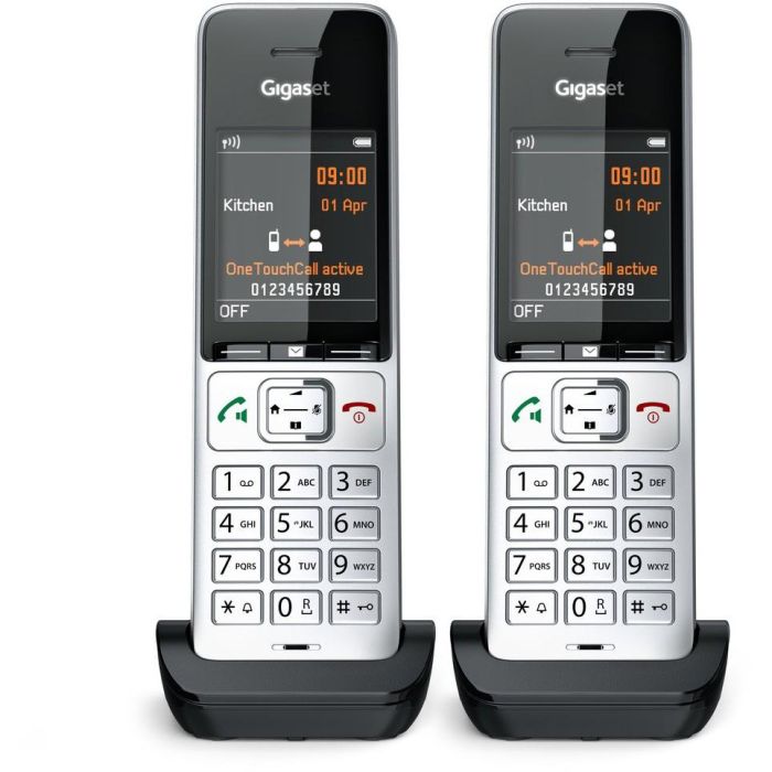Gigaset COMFORT 500HX duo Teléfono DECT/analógico Inalámbrico Conexión por Cable Altavoz Negro Plata 2 Terminales 11 Gigaset COMFORT 500HX duo Teléfono DECT/analógico Inalámbrico Conexión por Cable Altavoz Negro Plata 2 Terminales 11