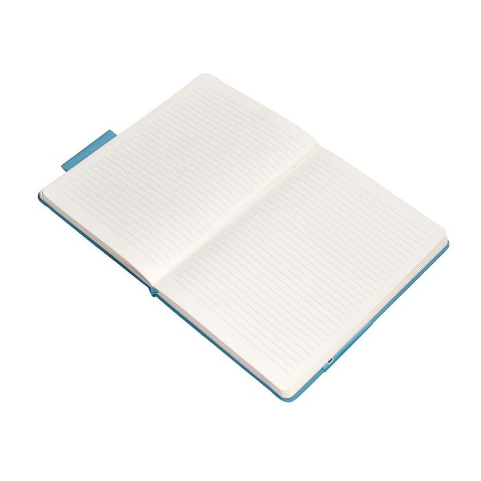 Cuaderno Con Gomilla Antartik Notes Tapa Dura A5 Hojas Rayas Azul Claro 100 Hojas 80 gr Fsc 8