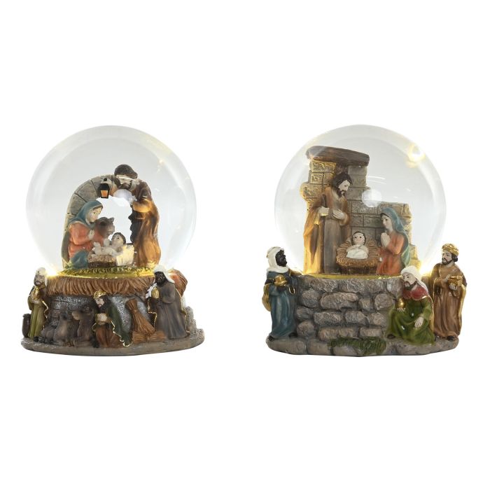Bola Decoracion Navidad Tradicional DKD Home Decor Multicolor 11.5 x 13 x 11.5 cm (4 Unidades) 1