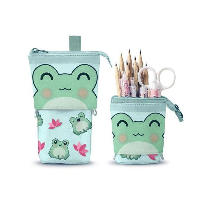 Karactermania Portatodo Cute Oh My Pop! Froggy Turquesa Vertical con Cremallera y Compartimentos 6 x 12 x 17 cm 0 Karactermania Portatodo Cute Oh My Pop! Froggy Turquesa Vertical con Cremallera y Compartimentos 6 x 12 x 17 cm 0