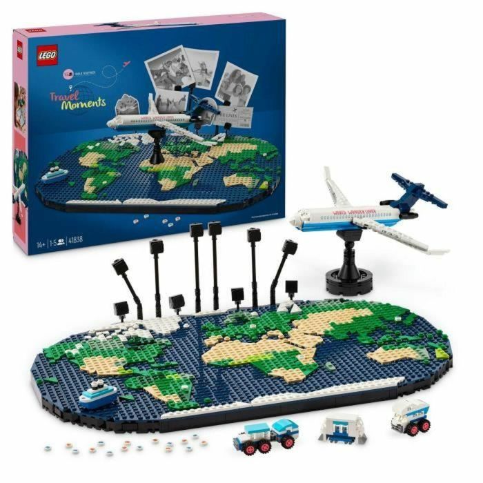 LEGO Family 41838 Recuerdos de viaje - Mapa mundial - Regalo para viajeros