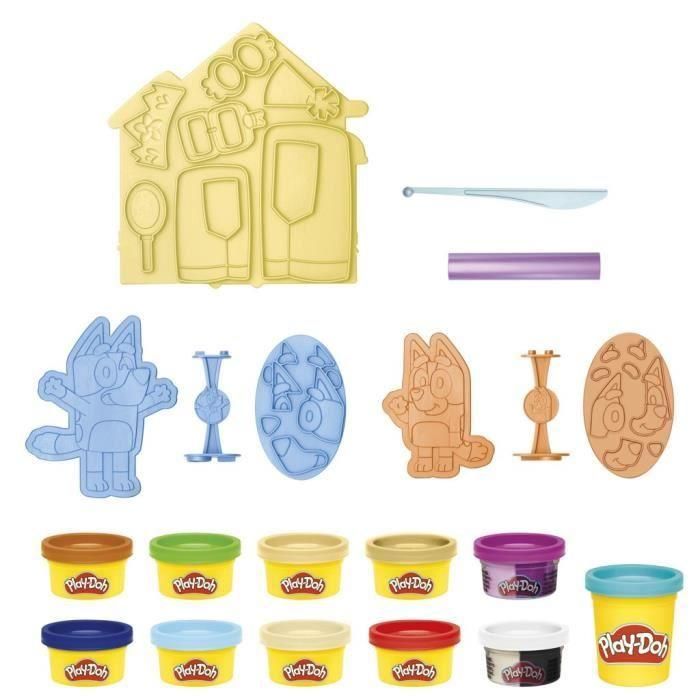 Play-Doh Bluey Box se disfraza de 11 frascos de masa de modelado 1