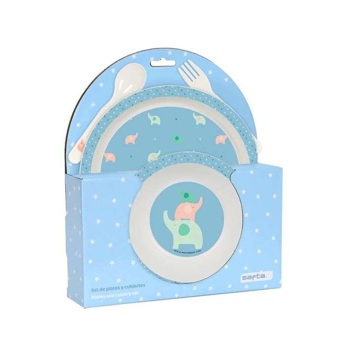 Set de Menaje Infantil Safta Elefantes (4 Piezas) Set de Menaje Infantil Safta Elefantes (4 Piezas)