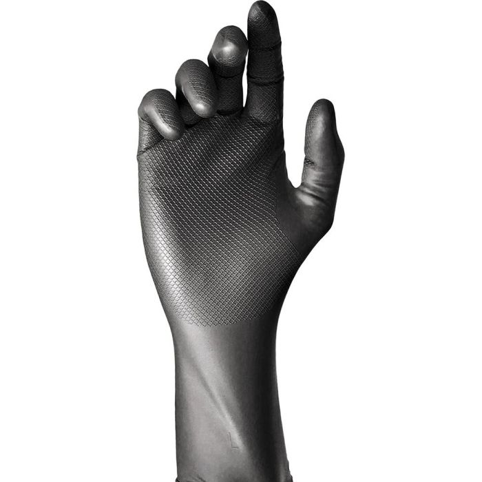 Juba Guante Desechable Nitrilo sin Polvo Negro Talla 8, Ambidextro, Grosor 0,15mm, Caja 50 Unidades Juba Guante Desechable Nitrilo sin Polvo Negro Talla 8, Ambidextro, Grosor 0,15mm, Caja 50 Unidades