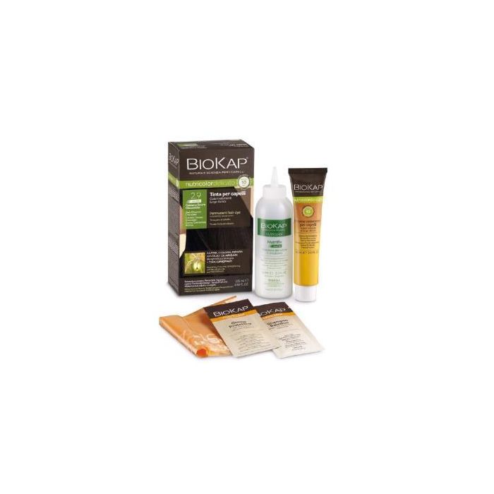 Biokap 2.9 Tinte Castaño Oscuro Choco Rapid 10 minutos para Cabello Blanco Tubo 140gr
