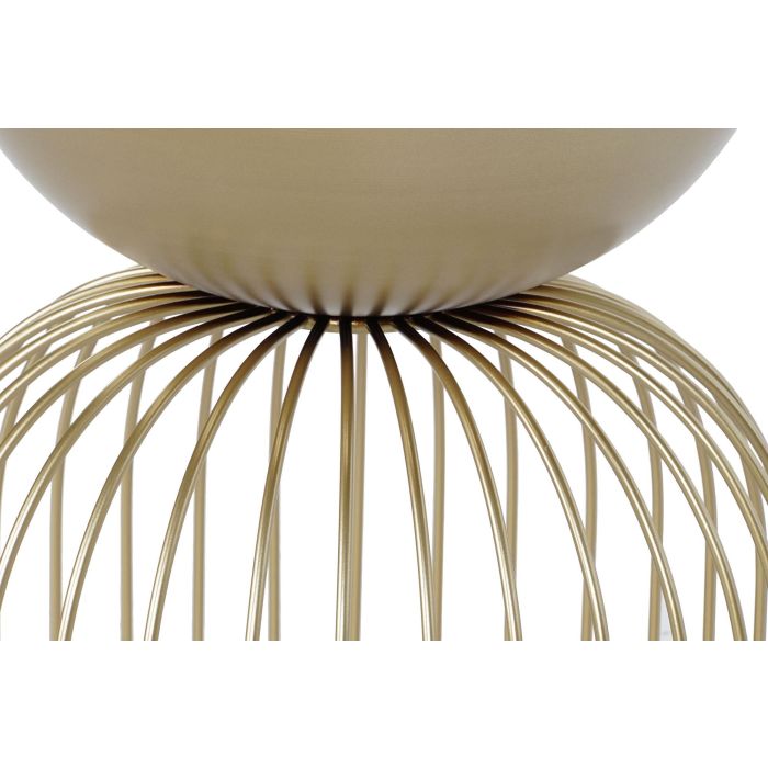 DKD Home Decor Mesita Auxiliar Vintage Dorado Marron Metal 55.5 x 53 x 55.5 cm 2