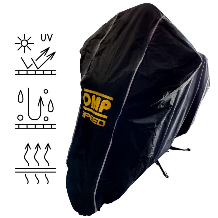 Omp Speed Funda Moto Exterior-Interior Impermeable Talla L - Cubre Moto Transpirable Oxford 300D 307x140x127 cm OMPS18020819 7 Omp Speed Funda Moto Exterior-Interior Impermeable Talla L - Cubre Moto Transpirable Oxford 300D 307x140x127 cm OMPS18020819 7