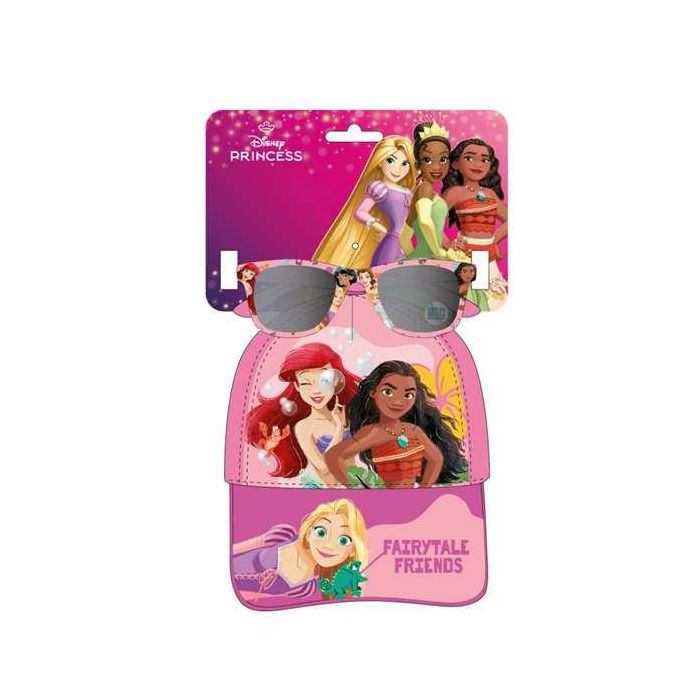 Cerdá Set Gorra y Gafas de Sol Infantil Princess Rosa | Talla 53 cm para Niñas | Edad Mínima 3 Años