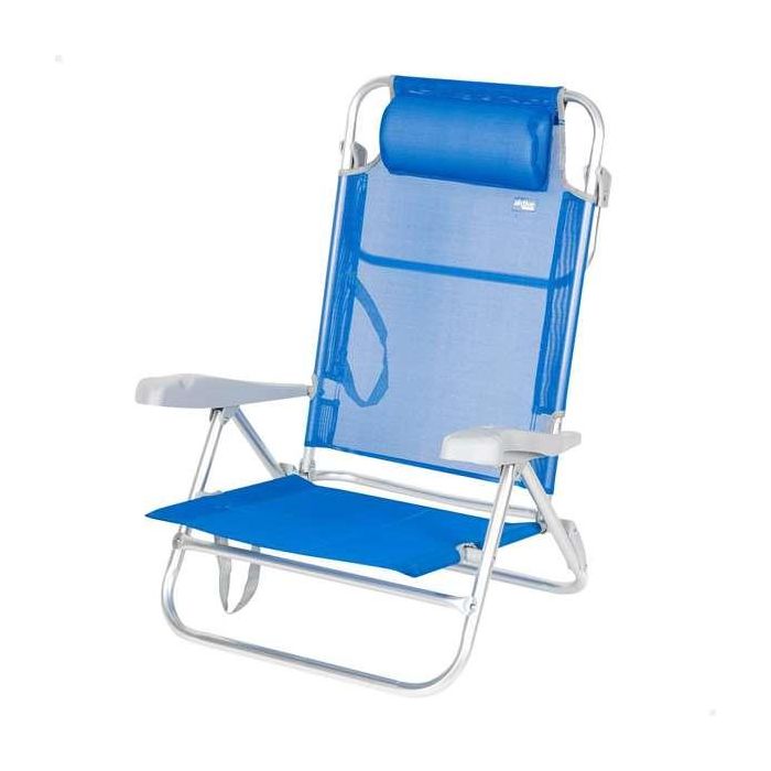Silla pleg alu 7 pos 72x63x21cm c/cojin-gomera Silla pleg alu 7 pos 72x63x21cm c/cojin-gomera