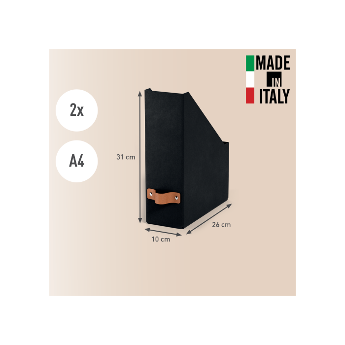 Pack 2 Revisteros de Cartón Color Negro Leitz 24710095 1