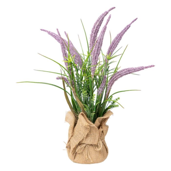 Planta Decorativa Romimex Tela Plástico Lavanda 15 x 42 x 15 cm