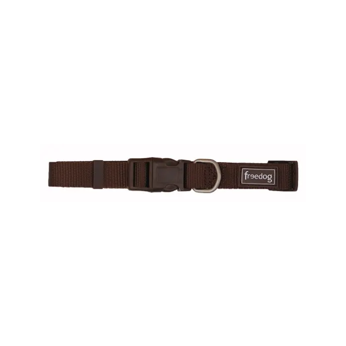Freedog Collar de Nylon Básico Marrón 20 mm X 35-60 cm para Perros