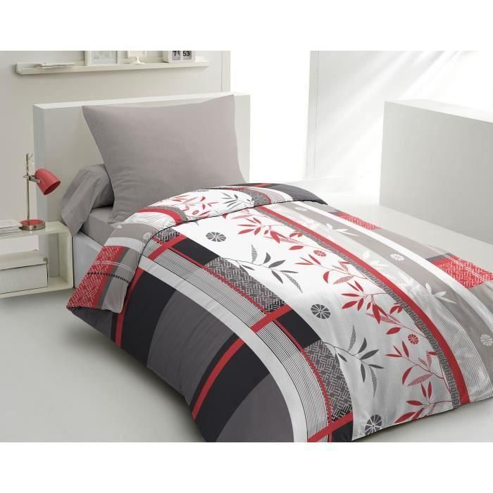 Juego de cama de microfibra - HOME LINGE PASSION - SHIZUOKA - Funda 140 x 200 cm + 1 funda de almohada 63 x 63 cm - Azul Juego de cama de microfibra - HOME LINGE PASSION - SHIZUOKA - Funda 140 x 200 cm + 1 funda de almohada 63 x 63 cm - Azul