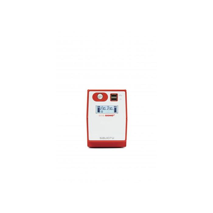Salicru SPS 650 SOHO+ SAI Line-interactive 650VA con doble cargador USB y protección eléctrica 1