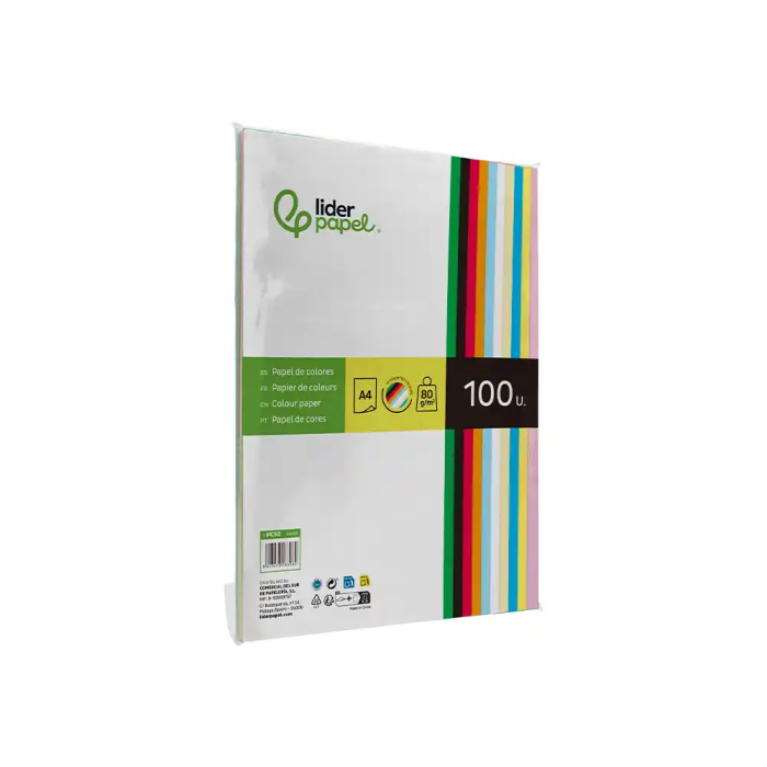 Liderpapel Papel Color A4 80gr Paquete 100 Hojas 10 Colores Surtidos 3 Liderpapel Papel Color A4 80gr Paquete 100 Hojas 10 Colores Surtidos 3