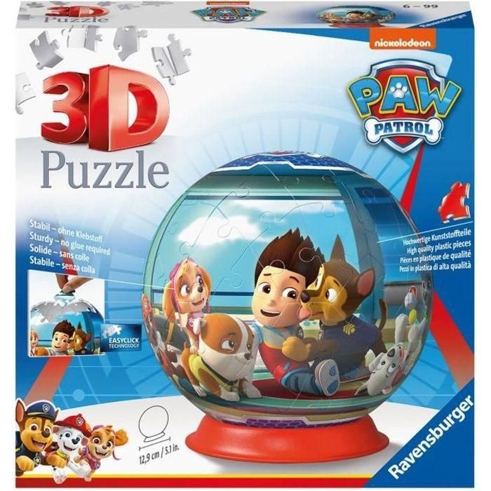 Ravensburger Rompecabezas 3D Esférico Patrulla Canina 72 Piezas con Ryder, Rubble, Chase, Skye, Marshall, Rocky y Zuma Ravensburger Rompecabezas 3D Esférico Patrulla Canina 72 Piezas con Ryder, Rubble, Chase, Skye, Marshall, Rocky y Zuma