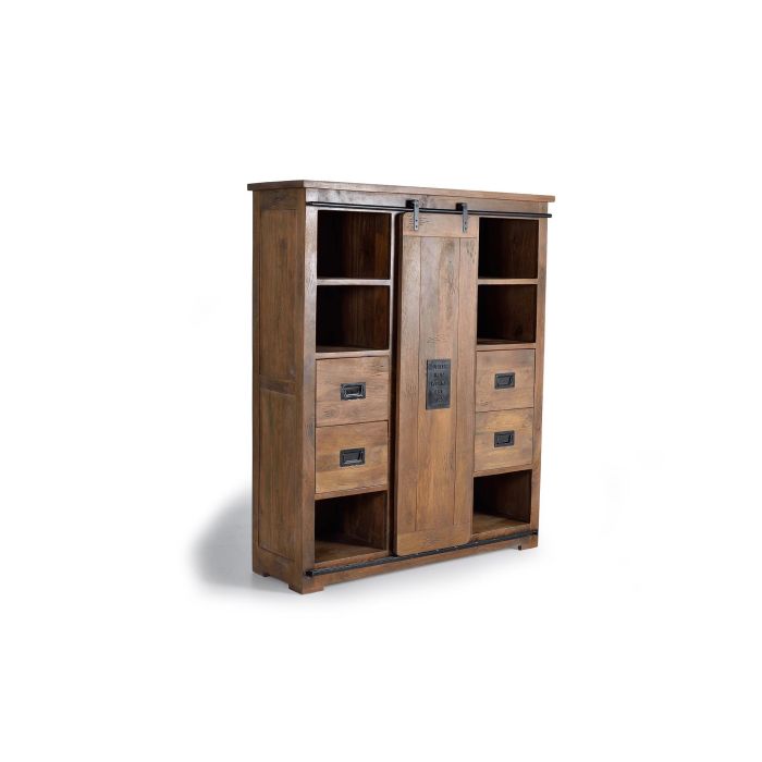 Giner Y Colomer Armario Industrial de Madera de Mango con 4 Cajones y Detalles Metálicos 0 Giner Y Colomer Armario Industrial de Madera de Mango con 4 Cajones y Detalles Metálicos 0