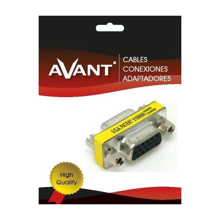 Avant Connect Adaptador HD 15F/15F, Conector de Monitor VGA Macho a Macho, Pack de 10 Piezas