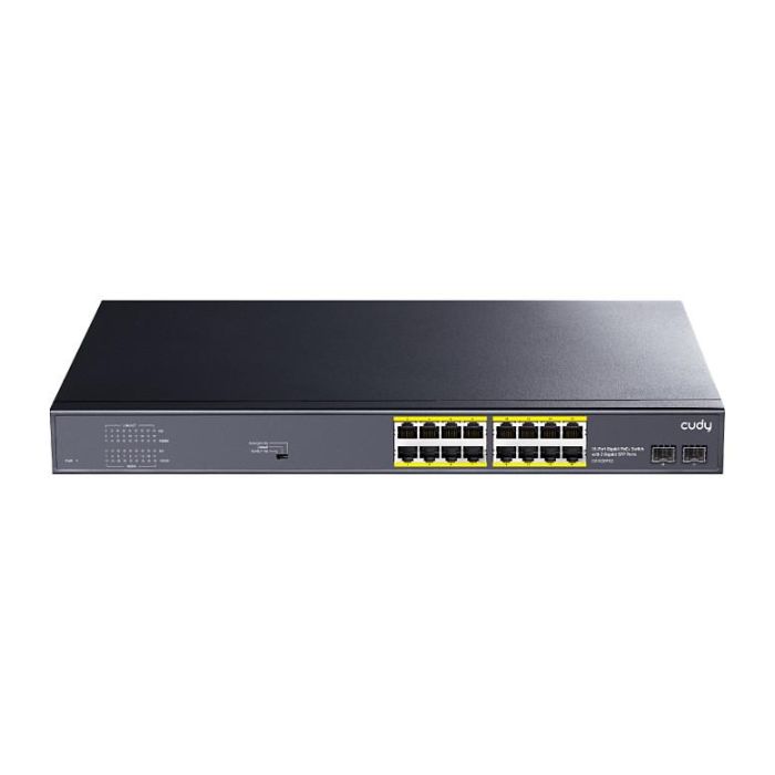 Cudy GS1020PS2 Switch PoE+ Gigabit Ethernet Gestionado 16 Puertos + 2 Puertos SFP Montaje en Rack 200W Cudy GS1020PS2 Switch PoE+ Gigabit Ethernet Gestionado 16 Puertos + 2 Puertos SFP Montaje en Rack 200W
