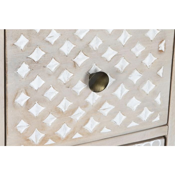 DKD Home Decor Buffet Boho Blanco Natural Mango 42 x 75 x 115 cm 4