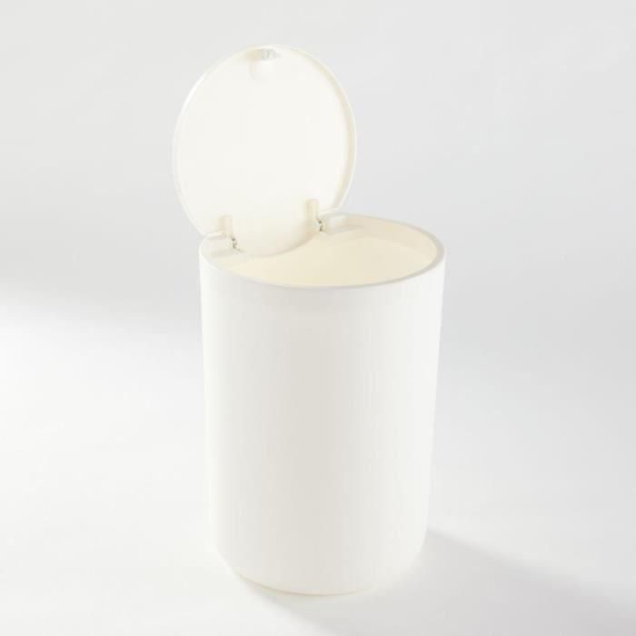 Papelera de baño - HOY - UTILITY - 8,5 L - Ø 21 x H 29 cm - Polipropileno - Blanco 2 Papelera de baño - HOY - UTILITY - 8,5 L - Ø 21 x H 29 cm - Polipropileno - Blanco 2