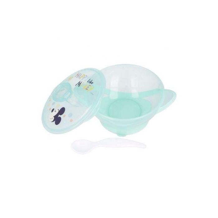 Thermobaby STO8412497130313 Bol hermético infantil con ventosa y cuchara, diseño Mickey, +10 meses 2