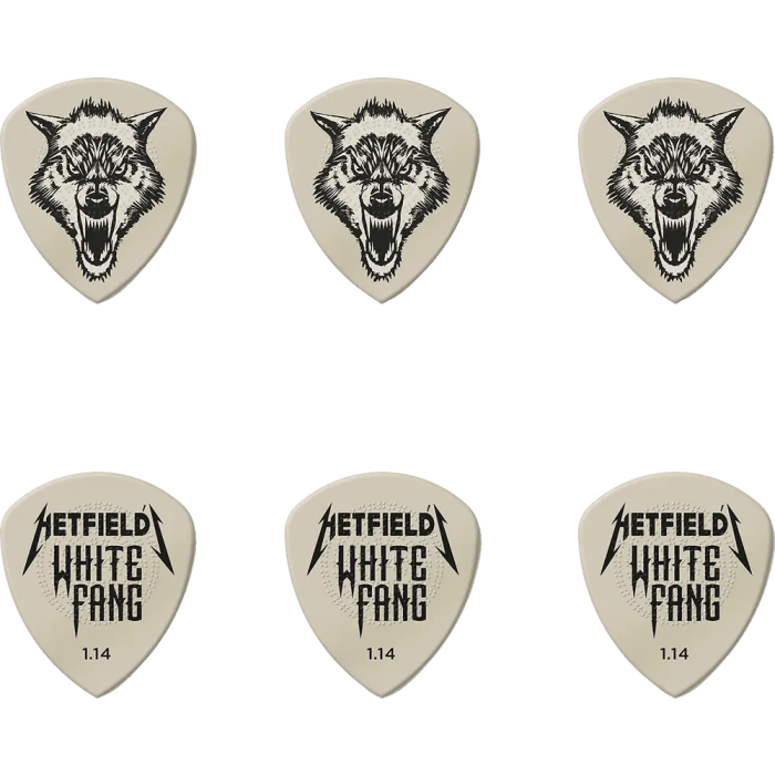 DUNLOP Púas James Hetfield White Fang Caja De 6 Unidades 1,4Mm 2