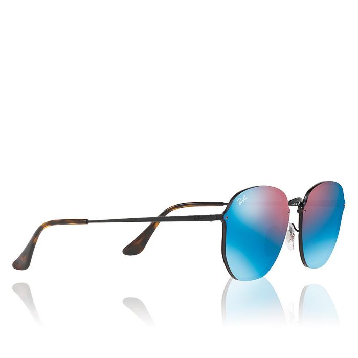 Rayban RB3579N 153/7V Gafas de Sol Unisex Montura Negra Cristales Violeta Azul Espejados Filtro 3N Hexagonal Blaze 58 mm 2