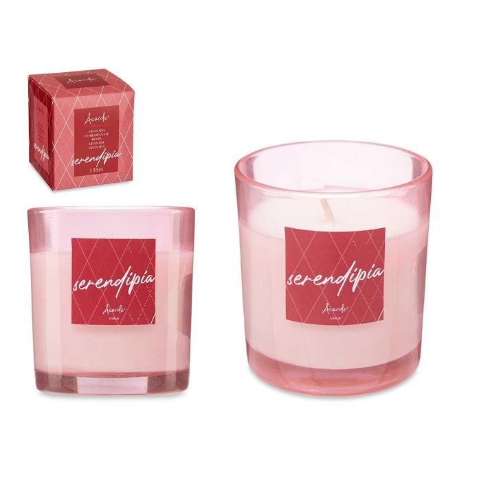 Acorde Vela Vaso 120 g Granada Rosa 7x8x7 cm (12 Unidades)