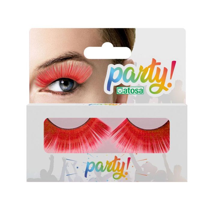 Pestañas Postizas Rojas - Diseño Intenso para Miradas Atrevidas, Ideal para Fiestas y Maquillaje Artístico