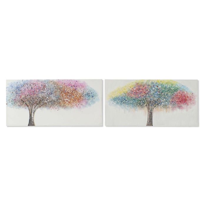 DKD Home Decor Cuadro Moderno Diseño Árbol Multicolor Lienzo y MDF 120x60x3 cm Set de 2 Unidades DKD Home Decor Cuadro Moderno Diseño Árbol Multicolor Lienzo y MDF 120x60x3 cm Set de 2 Unidades