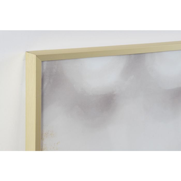 DKD Home Decor Cuadro Oriental Beige Amarillo Aluminio Cristal Buda 120 x 4 x 80 cm (2 Unidades) 1