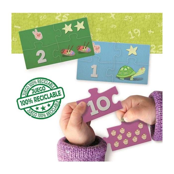 Educa Juego Aprender es Divertido Los Números con 40 Piezas Encajables 9