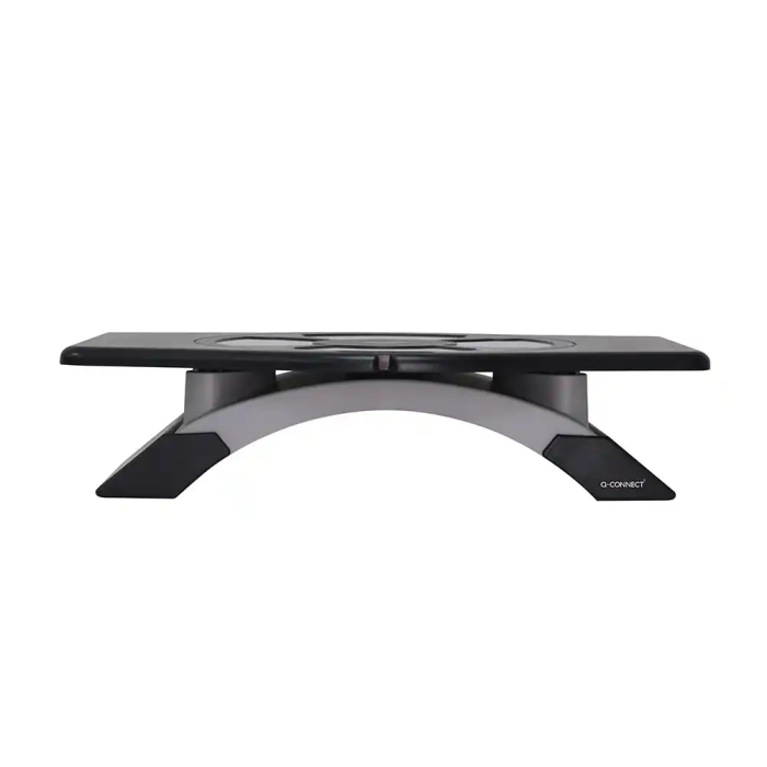 Q-connect Soporte para Monitor Giratorio y Ajustable en Altura con Plataforma, HIPS, 411x287x99 mm 2