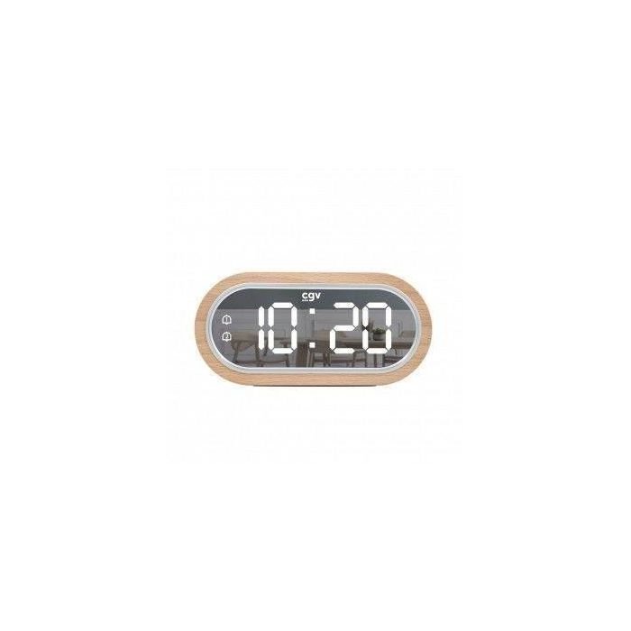 CGV CGV3322101306803 Reloj despertador ACUNA - 13068 con estructura de madera maciza 0 CGV CGV3322101306803 Reloj despertador ACUNA - 13068 con estructura de madera maciza 0