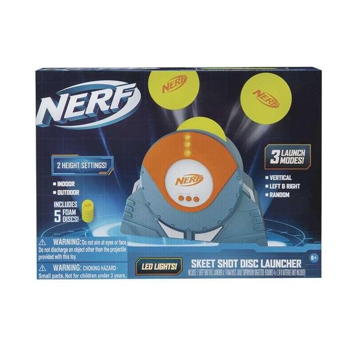 Tiro al plato nerf con pantlla lcd y sonidos 30x22 cm con 5 discos