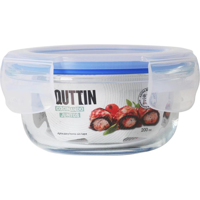 Quttin Fiambrera Redonda con Tapa Hermética sin Válvula 11,5 cm 200 cc 1