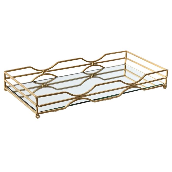 Bandeja Chic DKD Home Decor Dorado 18 x 5 x 38 cm