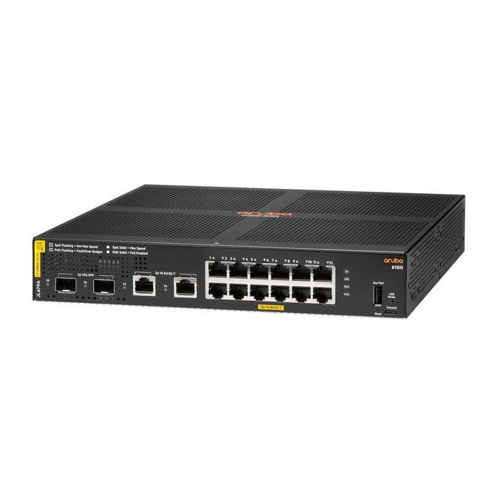 Hewlett Packard Enterprise Aruba 6100 12G Class4 PoE 2G/2SFP+ 139W Switch 1 Hewlett Packard Enterprise Aruba 6100 12G Class4 PoE 2G/2SFP+ 139W Switch 1