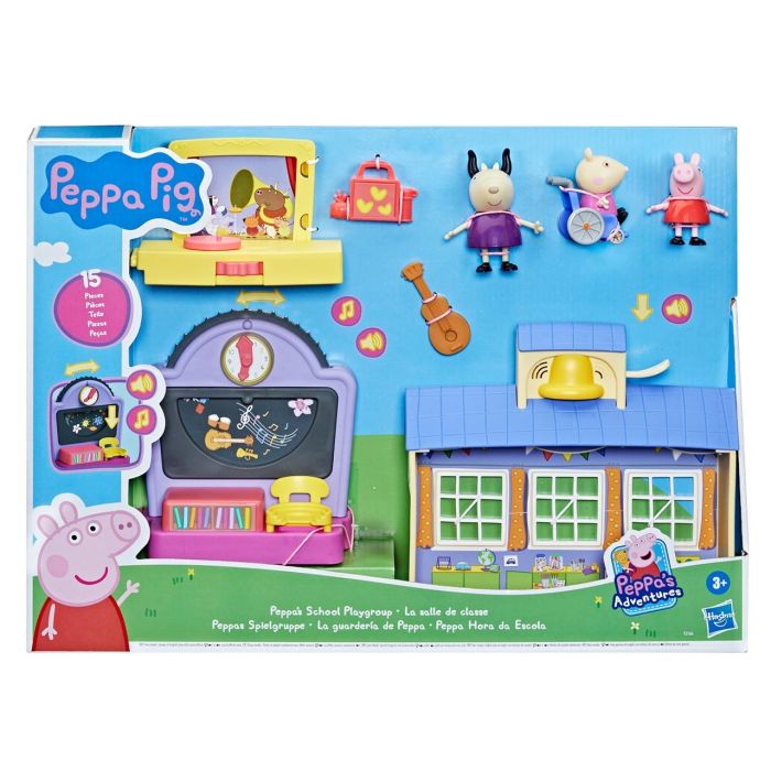 Hasbro F2166 Peppa Pig La Guardería Set de Juego Escolar Interactivo con Campana, Figuras y Accesorios para Niños +3 Años 2 Hasbro F2166 Peppa Pig La Guardería Set de Juego Escolar Interactivo con Campana, Figuras y Accesorios para Niños +3 Años 2