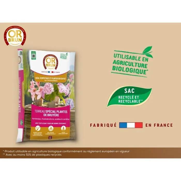 Or Brun OBRTBRU6U Tierra Especial para Macetas, 6L - Mejor Enraizamiento 2