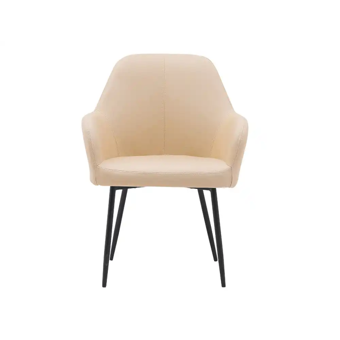 Q-connect Silla Confidente Marrón Arena Base Metálica Altura Máx 820 mm Anchura 570 mm Profundidad 580 mm Tela 2