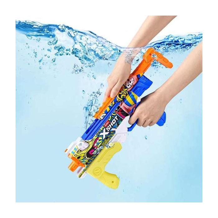 Zuru Pistola de Agua X-Shot Bob Esponja Carga Rápida 18,7x34x6cm