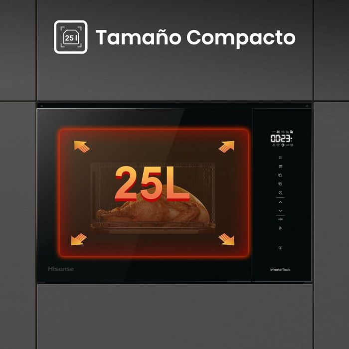 Microondas con Grill Hisense Negro 900 W 25 L 9 Microondas con Grill Hisense Negro 900 W 25 L 9